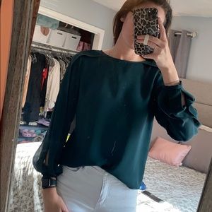 Green blouse